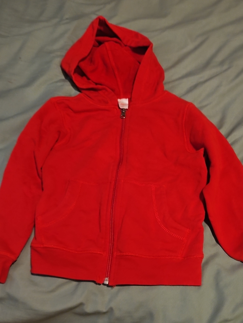 Hanna Andersson Bright Red Kids Zip Hoodie